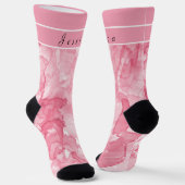 Weiche, rosa und weiße Alkoholtupfer Tinte Multipr Socken (Gewinkelt)