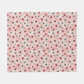 Weiche rosa und weiße Anemonenblüten Fleecedecke (Vorderseite (Horizontal))