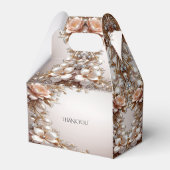Weiche rosa und weiße Blumen Geschenkbox Geschenkschachtel (Rückseite)