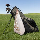 Weiche rosa und weiße Blumen Golfhandtuch (Gras)