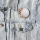Weiche rosa und weiße Blumen Knopf Button (Beispiel)
