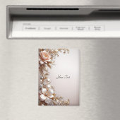 Weiche rosa und weiße Blumen Magnet (In Situ (Geschirrspüler))