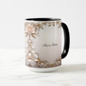 Weiche rosa und weiße Blumen Tasse (VorderseiteRechts)