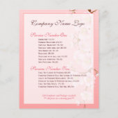 Weiche Rosa- und Weiße Frühlingsblumen Natürlicher Flyer (Hinten)