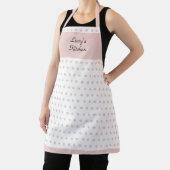 Weiche, rosa und weiße Polka-Schürze Schürze (InSitu)
