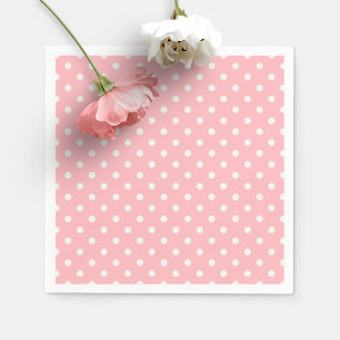 Weiche rosa und weiße Tupfen-Party-Papiere Serviette