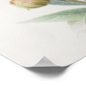 Weiche, rosafarbene Pink-Peonie auf dem Bloom-Plat Poster (Ecke)