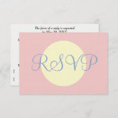 Weiche Rose Blau Pastel Geometric Wedding RSVP (Vorne/Hinten)
