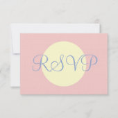 Weiche Rose Blau Pastel Geometric Wedding RSVP Karte (Vorderseite)