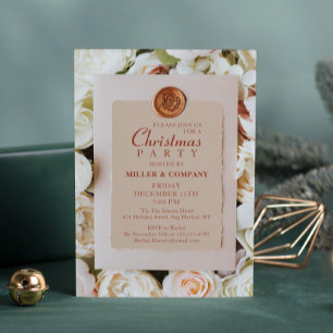 Weiche Rose Blumenschmuck Corporate Weihnachtsgesc Einladung