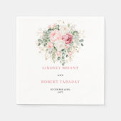 Weiche Rosé-Eukalyptus-Hochzeitsservietten im mini Serviette (Vorderseite)