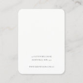 Weiche Rose Gold Agate Marble Haarnadelanzeige Visitenkarte (Rückseite)