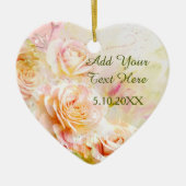 Weiche Rose Keramikornament (Vorne)