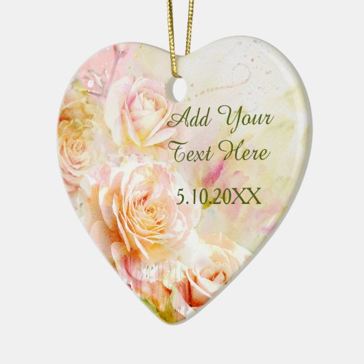 Weiche Rose Keramikornament (Links)