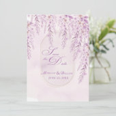 Weiche Rosé-Lavendel-Blumen-Hochzeit mit QR-Code Save The Date (Stehend Vorderseite)