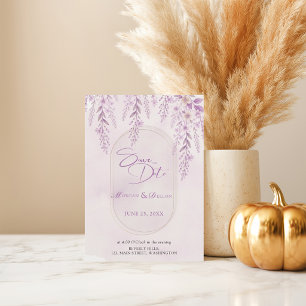 Weiche Rosé-Lavendel-Blumen-Hochzeits-QR-Code Save The Date