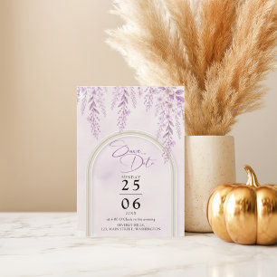 Weiche Rosé-Lavendel-Blumen-Hochzeits-QR-Code Save The Date