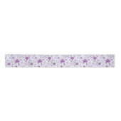Weiche Rose lavenfarbene Blume Satinband (Vorderseite)