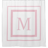 Weiche Rose mit weißem Rand Duschvorhang (Vorderseite)