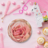 Weiche Rose Rosa Pappteller (Party)