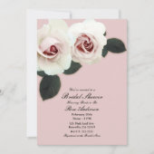 Weiche Rose Rosa Rosen Rosen Elegantes Brautparty Einladung (Vorderseite)