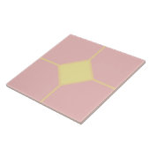 Weiche Rose rosa und hellapricot-Diamantkreuz Fliese (Seite)