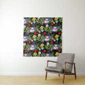 Weiche Rose schwarz Feld | ROSE Wandteppich (Beispiel (Horizontal))
