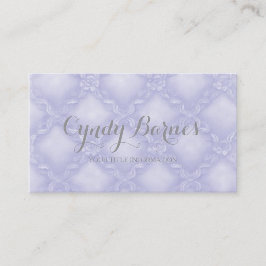 Weiche Rose Trellis in Lila Visitenkarte (Vorderseite)