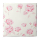 Weiche Rose und Peonings Fliese (Vorderseite)