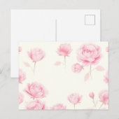 Weiche Rose und Peonings Postkarte (Vorne/Hinten)