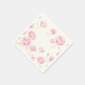 Weiche Rose und Peonings Serviette (Ecke)