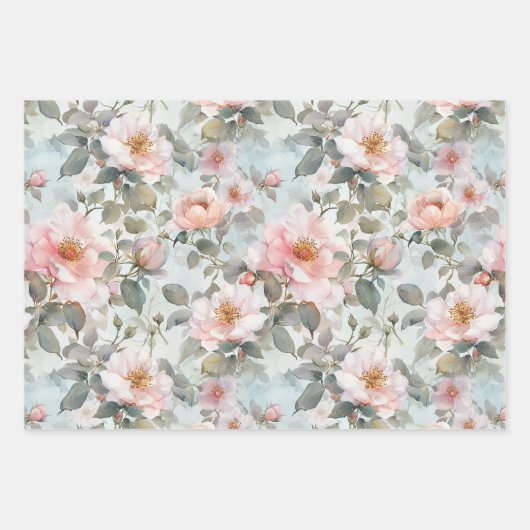 Weiche Rose, Verpackungspapierblätter Geschenkpapier Set (Vorderseite 3)