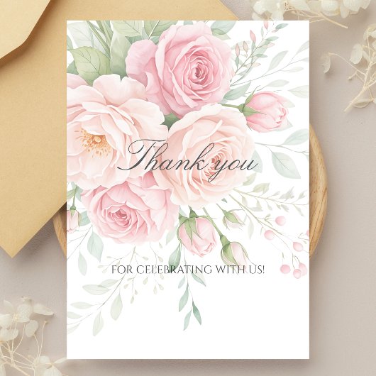 weiche Rosen Blumen Dankeskarten Dankeskarte