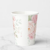 weiche Rosen Blumen-Papierbecher-Vorlage Pappbecher (Links)