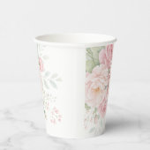 weiche Rosen Blumen-Papierbecher-Vorlage Pappbecher (Rechts)