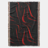 Weiche rote Markierungen auf schwarzem Hintergrund Decke (Vorderseite Vertikal)