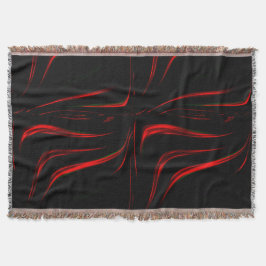 Weiche rote Markierungen auf schwarzem Hintergrund Decke