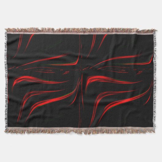 Weiche rote Markierungen auf schwarzem Hintergrund Decke (Vorderseite)