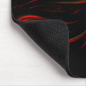 Weiche rote Markierungen auf schwarzem Hintergrund Mousepad (Ecke)