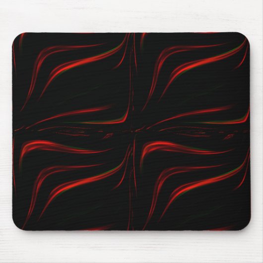 Weiche rote Markierungen auf schwarzem Hintergrund Mousepad (Vorne)