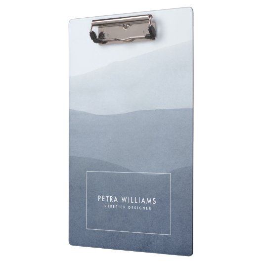 Weiche Ruhe Grau Abstrakte Landschaft Klemmbrett (Links)