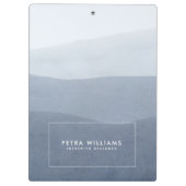 Weiche Ruhe Grau Abstrakte Landschaft Klemmbrett (Rückseite)