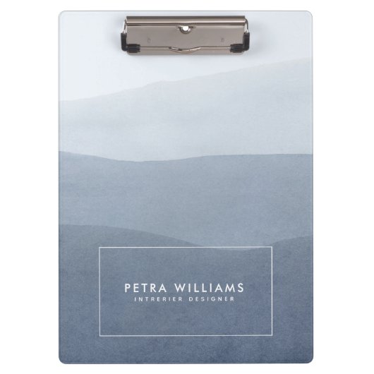 Weiche Ruhe Grau Abstrakte Landschaft Klemmbrett (Vorderseite)