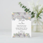 Weiche rustikale Blume Hochzeitsfeiern Einladung (Stehend Vorderseite)