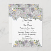 Weiche rustikale Blume Hochzeitsfeiern Einladung (Vorne/Hinten)