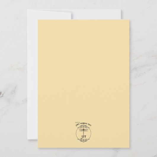 Weiche rustikale große gelbe Sonnenblumen Hochzeit Einladung (Rückseite)