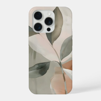Weiche Salbei- und Rosé-Abstrakte Botanische Kunst iPhone 15 Pro Hülle