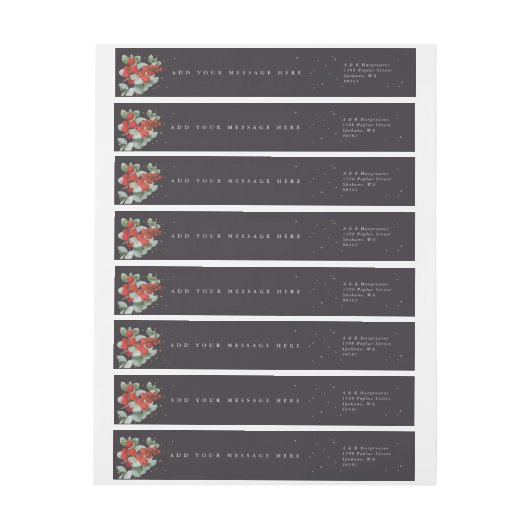 Weiche schwarze rote Berries+Eukalyptus Holiday Cl (Bogen)