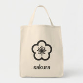 Weiche schwarze Sakura-Blüte Tragetasche (Vorne)