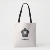 Weiche schwarze Sakura-Blüten-Silhouette - Neutral Tasche (Vorderseite)